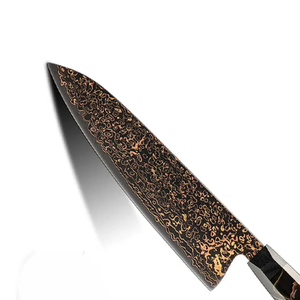 Couteau de chef artisanal LEGACY BLADES en acier Damas gravé, manche en résine personnalisé, ambidextre - Product Image 5