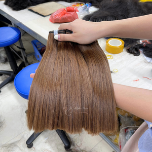 <b>Top</b> Vietnamese Bone Straight Soft Super Double Drawn Raw Human Hair Extensions Must-Have Item Glueless Wigs Bundle - Product Image 4