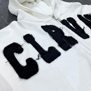 Conjunto de Sudadera con Capucha y Pantalones Deportivos Personalizados, con Apliques Vintage, Logotipo Bordado, Sudadera con Capucha Desgastada, Conjunto Deportivo para Hombre - Product Image 6