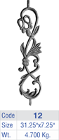 Balustre décoratif en fonte pour escalier, élégant, pour intérieur et extérieur, installation de garde-corps, support métallique durable pour escalier