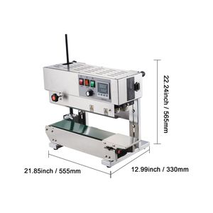 Sigillatrice a Nastro Continuo con Controllo Digitale della Temperatura, Larghezza di Sigillatura 0,24-0,47 Pollici/6-12 mm, Sigillatrice a Nastro Verticale - Product Image 5