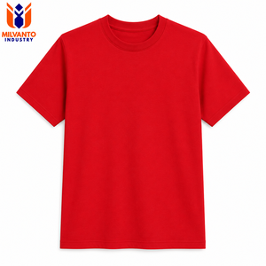 Camiseta Premium para Hombre, Roja, 100% Algodón, 250 GSM, Cuello Redondo, Manga Corta, Corte Regular |   Camisetas de algodón transpirable para hombre - Product Image 1
