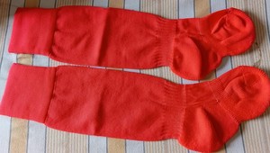 <b>Red</b> nylon Sports <b>Socks</b> Crew Neck Knit Athletic <b>Socks</b> for Gym Training Yoga Exercise - Product Image 5