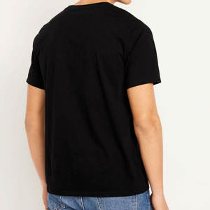 Camiseta de Cuello Redondo para Hombre, Diseño Nuevo, Logotipo Personalizado, Tallas Estadounidenses, Corte Regular, Transpirable, Camiseta Básica de Cuello Redondo - Product Image 5