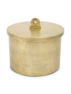Boîte à bijoux Golden Heritage en coquillage avec bouton en perle, en métal poli, faite à la main, écologique, durable, design glamour pour cadeaux de mariage - Product Image 2