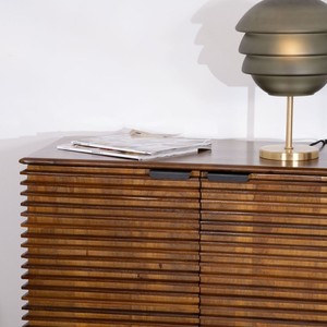 Vandana Royal Detail Pequeña unidad de almacenamiento baja en madera de teca y mango Sheffield - Product Image 4