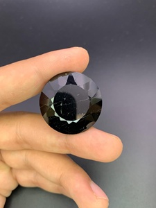 Pierre précieuse naturelle de tourmaline noire facettée, pierre brute pour la fabrication de bijoux, vente en gros - Product Image 3