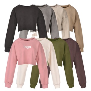 Sweat à capuche pour femme, sweat-shirt design personnalisé de haute qualité, haut court - Product Image 1