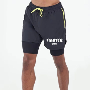กางเกงขาสั้นออกกำลังกายผู้ชาย ผ้าฝ้าย สำหรับวิ่ง ฟิตเนส เล่นกีฬา จ๊อกกิ้ง ออกกำลังกาย น้ำหนักเบา แห้งเร็ว - Product Image 1