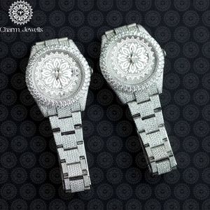 Reloj de Lujo Charm Jewells Unisex de Acero Inoxidable con Caja Poligonal de 30 mm, Cuarzo Analógico, Cristal de Zafiro, Brazalete con Diamantes, a la Moda - Product Image 2