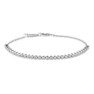 Pulsera de Diamantes Cultivados en Laboratorio, Pulsera de Diamantes Redondos de 0.50 Quilates, Oro de 10K, Joyería Fina con Diamantes VVS para Mujer, Regalo - Product Image 3