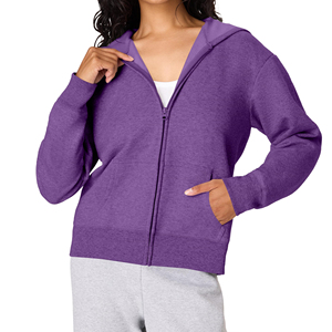 Sweat-shirts à capuche zippés personnalisés pour hommes et femmes, en molleton de coton premium, fabrication OEM ODM, vêtements en gros pour femmes - Product Image 4