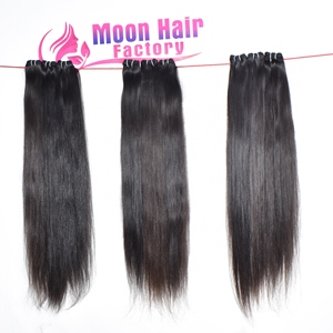 ผมแท้จากอินเดียแบบตรงเป็นมัด  ผมมนุษย์บริสุทธิ์แท้  ต่อผมสีดำธรรมชาติ  ผมเรมี่แบบเย็บสองชั้น  สุขภาพดี เงางาม เรียบลื่น - Product Image 3