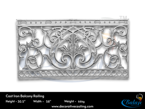 Decorative Wrought Iron Balustrade Metal Handrail <b>Rail</b> for Balcony French Door Exterior Stair Guard - Product Image 4