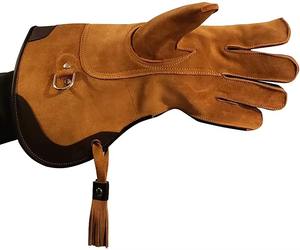 Gants de fauconnerie en daim imperméables avec poignées pour la chasse en extérieur et la capture d'animaux – Personnalisables - Product Image 5