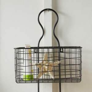 Panier mural classique en métal, idéal pour la cuisine, la salle de bain, le salon, rangement décoratif - Product Image 1