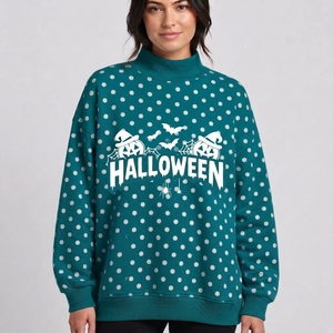 Oversized Custom Women Pullover Premium <b>Mock</b> Neck Sweatshirt Wholesale Fashion Relaxed Loose Design Daily Streetwear - Product Image 2