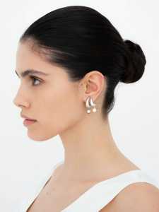 925 Sterling Silver Round Cut Lab Grown Diamond <b>Drop</b> Earring 2 Stone Prong Set Solitaire Push <b>Back</b> Hanging Dangle Pair Wholesale - Product Image 2