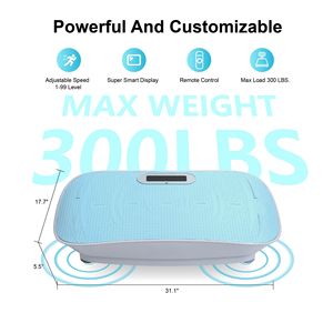 Máquina de plataforma de vibración de cuerpo completo azul Unisex masaje de Fitness loco máquina de quemador de grasa de pérdida de peso efectiva de 10 frecuencias - Product Image 4