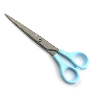 Tijeras Profesionales para Cortar Cabello, Mango de Plástico, Color Azul Claro, Acero Inoxidable, Cuchillas Afiladas, Herramienta de Salón, Logotipo OEM - Product Image 1