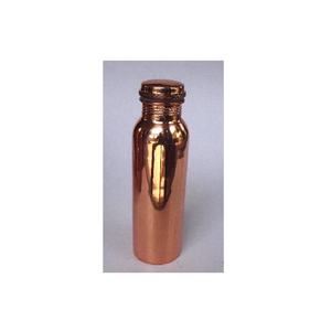 Botella de agua de cobre de alta calidad con acabado de patrón de pulido de espejo para beneficios de salud, botella de agua de yoga botella de agua Ayurvédica - Product Image 2