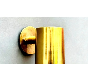 Modern Brass Wall Sconce Cylinder Shape 2700K Warm White <b>LED</b> <b>Outdoor</b> Waterproof Wall Light 110-240V - Product Image 3