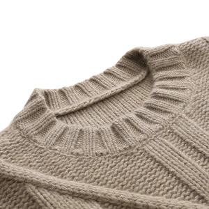 Logotipo personalizado en relieve cuello redondo de gran tamaño Unisex suéter sudaderas mujeres prendas de punto 2026 - Product Image 5