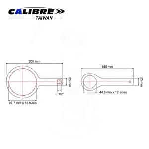 TAIWAN CALIBRE Steel 2pc Diesel Fuel Filter Water Sensor Wrench Removal <b>Tool</b> Set for Mitsubishi Triton 2.5 Diesel Engines - Product Image 2