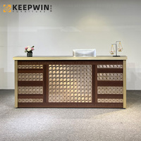 Réception Escritorio Comptoir en bois de haute qualité Table de bureau Réceptionniste moderne Immeuble de bureaux commerciaux Bureau de réception