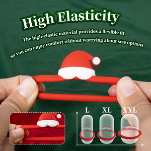 S-HANDE 2026 Nouveauté Cadeaux de Noël Bien-être Anneau pénien en silicone sûr <span class=keywords><strong>pour</strong></span> le corps en forme de bonnet de Père Noël Jouets sexuels <span class=keywords><strong>pour</strong></span> hommes Éjaculation retardée - Product Image 4