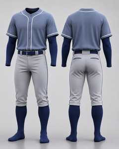 Custom <b>Baseball</b> Uniform Set Men's Short Sleeve Jersey Pants Moisture Wicking Polyester All Seasons Team Apparel OEM - Product Image 1