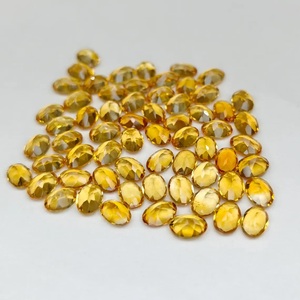 พลอยซิทรินธรรมชาติทรงเหลี่ยมหลากเหลี่ยมสีเหลืองสำหรับทำเครื่องประดับขายส่งจำนวนมาก - Product Image 1