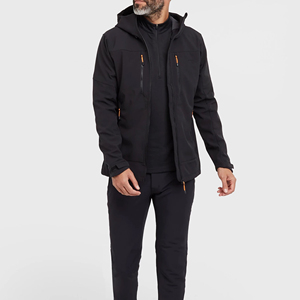 Veste Softshell Imperméable Personnalisée avec Logo OEM, 100% Polyester, Col Montant, Capuche Avant, Hiver Décontracté, Vente en Gros - Product Image 2
