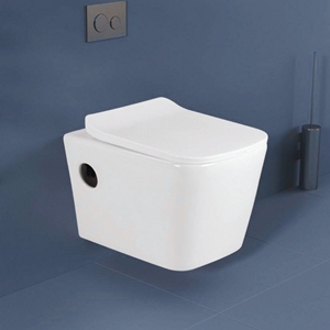 Inodoro de Pared de Cerámica Moderno de Una Pieza ALTO con Sifón en P para Uso en Hoteles y Hospitales - Product Image 2