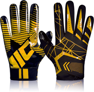Guantes de Fútbol Americano Personalizados con Agarre Adhesivo, Guantes Deportivos Transpirables para Jóvenes y Adultos, Fabricante OEM - Product Image 1
