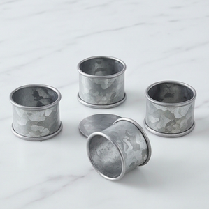 Galvanized <b>Napkin</b> Rings Holders <b>Silver</b> Metal Stainless Steel Suitable For Table Decoration Kitchenware Items - Product Image 1