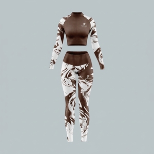 Ensembles de yoga légers pour femmes avec logo personnalisé de haute qualité, leggings taille haute, soutien-gorge de sport dos nageur, sans couture, nouvelle collection - Product Image 2
