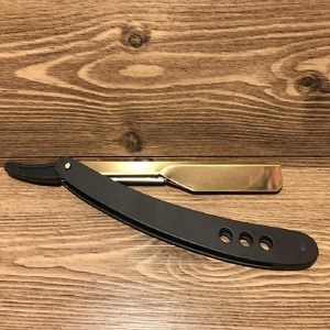 Navaja de Afeitar Manual Profesional de Acero Inoxidable, Afilada, Plegable, con Cuchilla Recta - Product Image 1