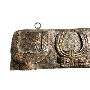 Panneau mural en bois sculpté à la main, style tribal Naga indien, décoration architecturale antique rustique pour hôtel, assortiment varié, 1 conteneur - Product Image 5