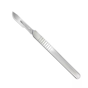 Vente en gros de scalpel chirurgical en acier inoxydable avec # Couteau chirurgical de précision à 10 lames, manche texturé, instrument médical OEM - Product Image 5