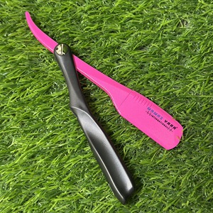 มีดโกนหนวดแบบพับได้ Pink & Black Professional Barber Flip Pinch Razor ใบมีดเดี่ยว สำหรับโกนหนวดเคราผู้ชาย - Product Image 5