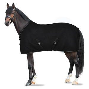 Couverture de refroidissement pour chevaux en polaire à séchage rapide, très vendue |   Drap anti-humidité avec surpiqûres en X et cordon de fixation |   Tapis stable de 69 pouces - Product Image 2