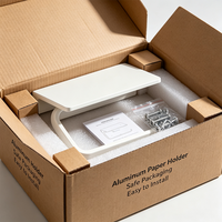 Porte-rouleau de papier toilette mural en alliage d'aluminium courbé sur mesure avec étagère, support de papier hygiénique pour salle de bain, OEM ODM, quincaillerie domestique