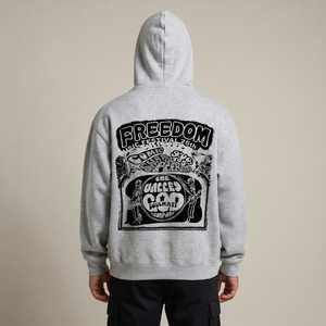 Sudadera con Capucha para Hombre, Diseño Vintage con Gráficos en la Espalda, Felpa de Algodón Premium, Estilo Urbano Holgado, Fabricante Personalizado - Product Image 5
