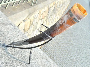 Viking <b>Drinking</b> <b>Horn</b> With Hand Engreving Household Manufacture BY PERFECT ENTERPRISES - Product Image 6