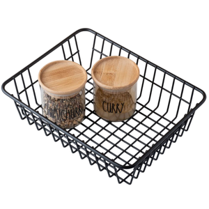 Vintage Iron <b>Basket</b> Customized Shape Black Finished Groceries Storage <b>Basket</b> for Kitchen Classic Stylish Handmade <b>Basket</b> - Product Image 2