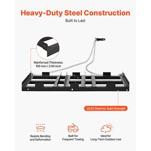 Adjustable Width 50lbs Load Capacity Heavy Duty Tow-Behind Driveway Grader Drag Harrow 48 X 20 Lawn Motorcycle ATV <b>Trailers</b> - Product Image 3