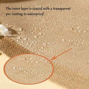 Durable Reusable Jute Beach <b>Bag</b> with Zipper Closure Laminated Interior for Seaside Travel and Outdoor Activities - Product Image 5