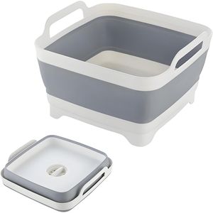 Lavabo Pieghevole da 9L/2.4 Galloni con Tappo di Scarico, Lavandino Portatile Salvaspazio, Bacinella Pieghevole con Rubinetto per Prodotti da Bagno - Product Image 1
