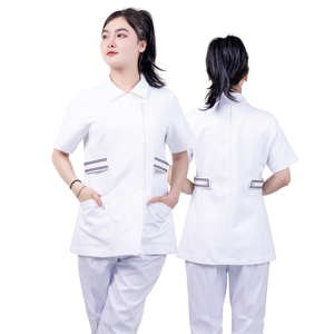 Uniforme de spa informal de algodón japonés para mujer, traje de médico y enfermera de nuevo estilo con bordado, fábrica FMF, venta al por mayor, MOQ bajo - Product Image 2
